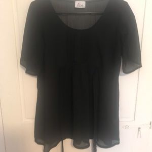 Sheer maternity top